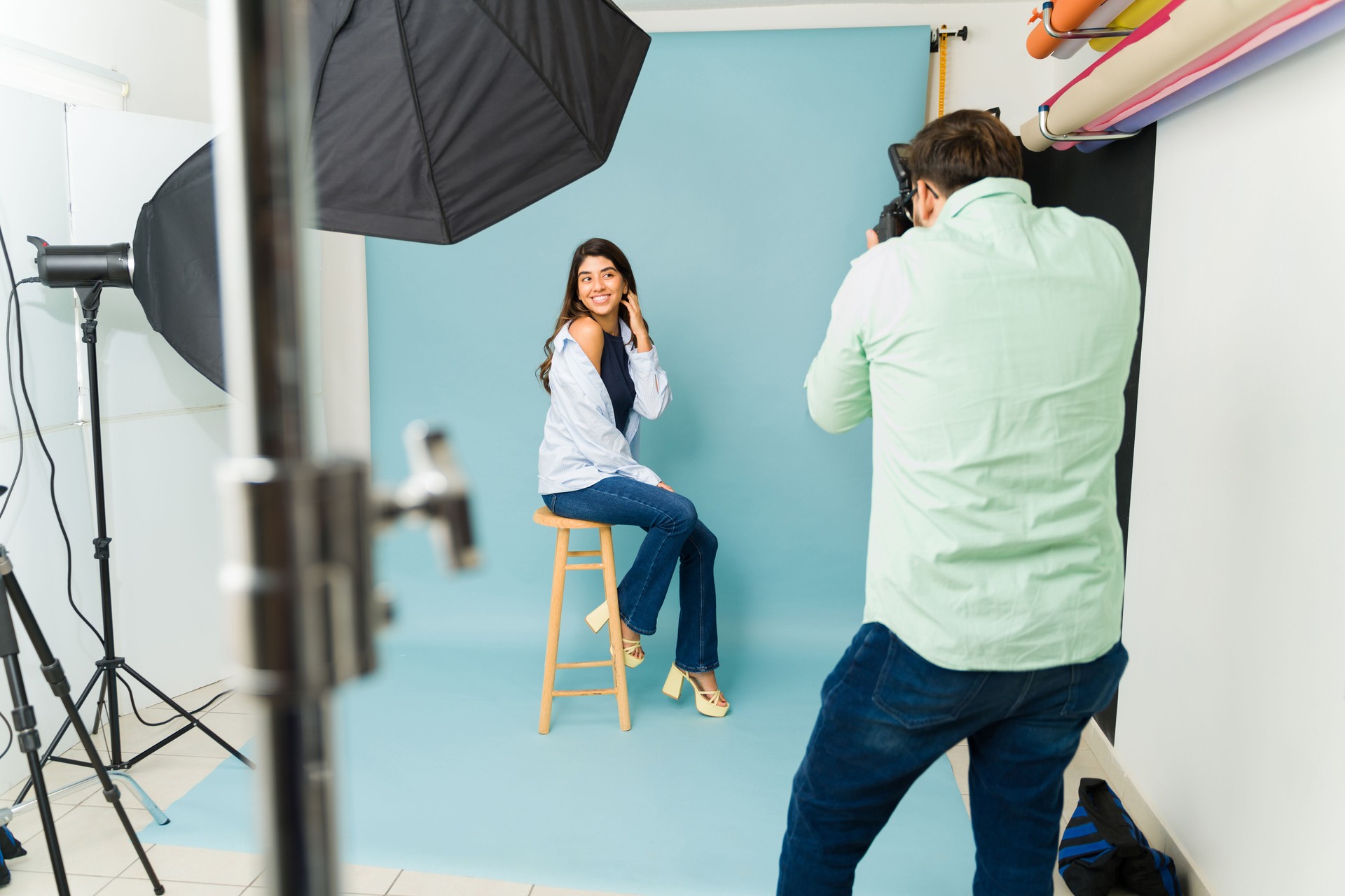 Inhouse photographer taking a photo